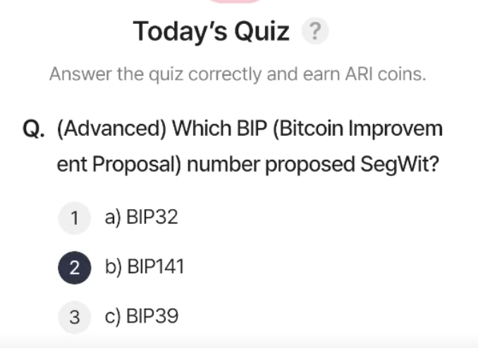 ARI Wallet Daily Quiz Answer 27 March 2025 (AriChain)